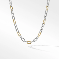 DY Madison® Chain Necklace in Sterling Silver with 18K Yellow Gold