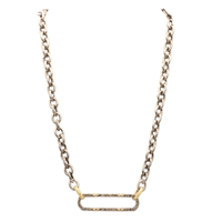 Armenta Sterling Silver and 18K Yellow Gold Paperclip Pendant