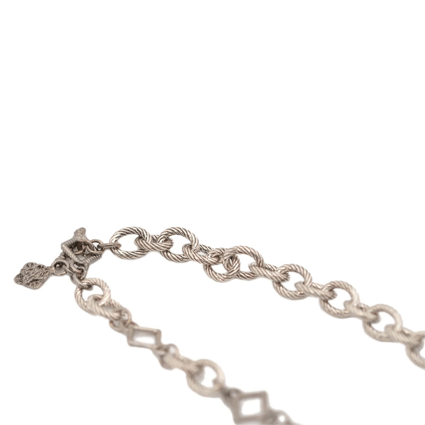 Armenta Sterling Silver and 18K Yellow Gold Paperclip Pendant