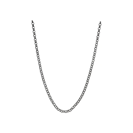 Sterling Silver Oxidized Cable Chain