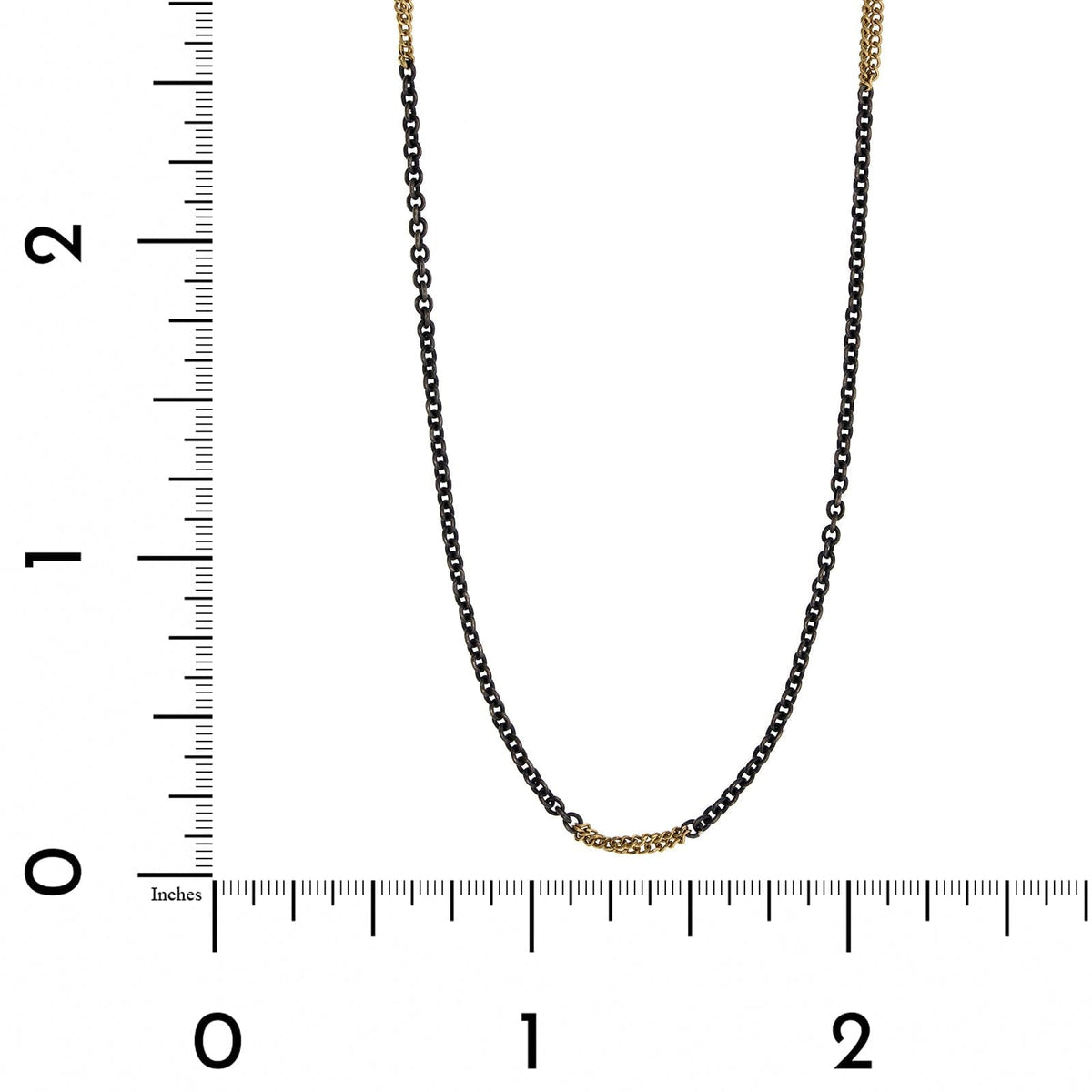 Sterling Silver with 18K Yellow Gold Station Chain, Long's Jewelers