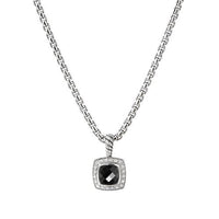 Pendant Necklace with Black Onyx and Diamonds