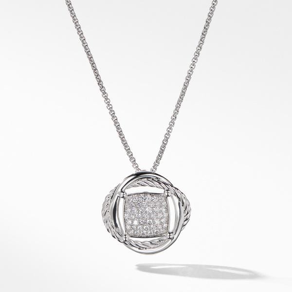 Infinity Small Pendant Necklace with Diamonds