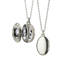 Sterling Silver Oval Locket Necklace