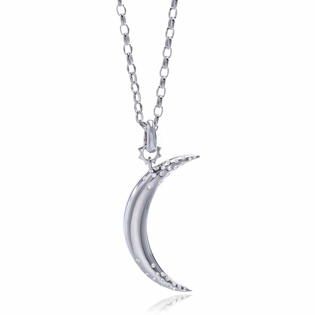 Sterling Silver "Dream" Moon Necklace