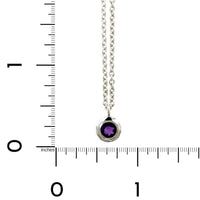 Sterling Silver Amethyst Bezel Set Pendant