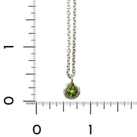 Sterling Silver Peridot Bezel Set Pendant