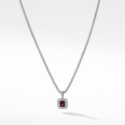 Pendant Necklace with Pyrope Garnet and Diamonds