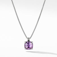 Pendant Necklace with Amethyst and Diamonds