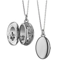 Sterling Silver Oval Locket Charm
