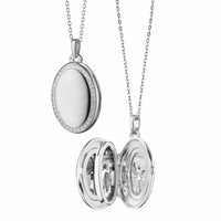 Sterling Silver Four "Midi" Sapphire Locket