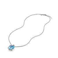 Chatelaine® Pendant Necklace with Blue Topaz and Diamonds 1