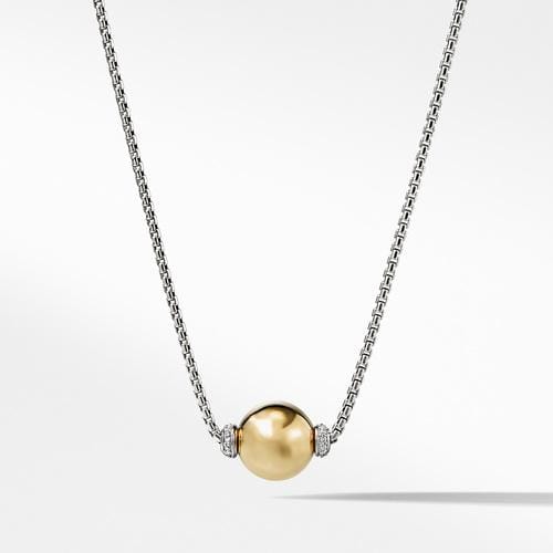 Solari Pendant Necklace with Diamonds and 18K Gold