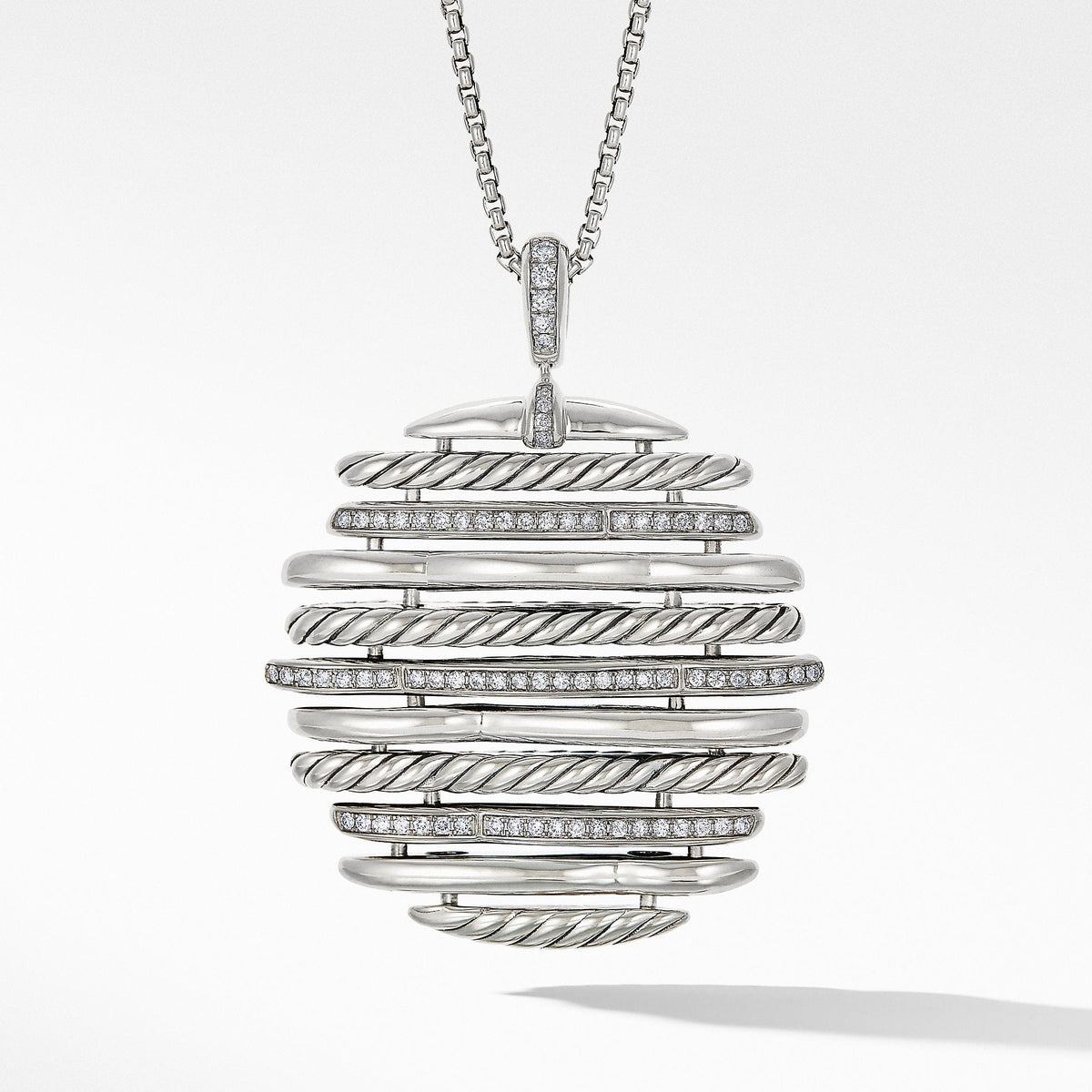 Tides Pendant Necklace with Diamonds