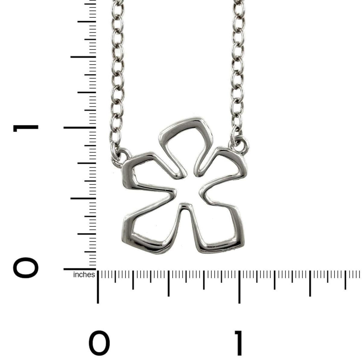 Sterling Silver Open Flower Necklace