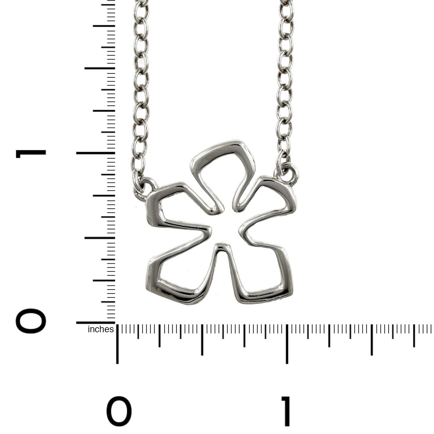 Sterling Silver Open Flower Necklace