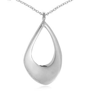 Sterling Silver Pear Shaped Drop Pendant