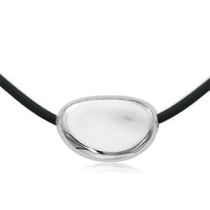 Sterling Silver Nugget on Silk Cord Necklace