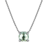 Chatelaine® Pendant Necklace with Prasiolite and Diamonds