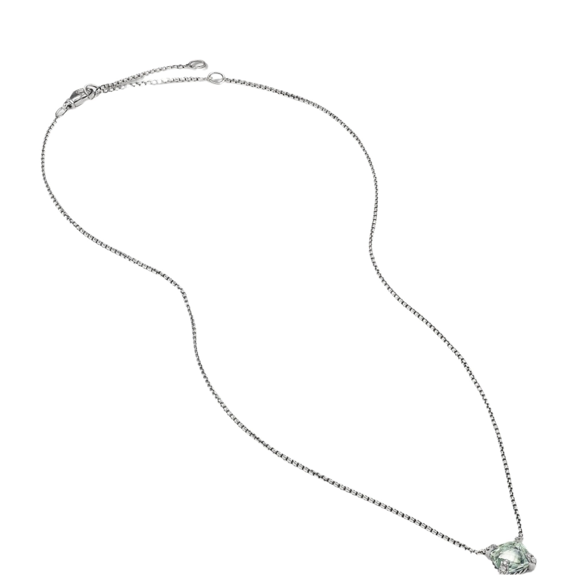 Chatelaine® Pendant Necklace with Prasiolite and Diamonds
