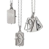 Sterling Silver Star Sun Moon Gate Locket Necklace 