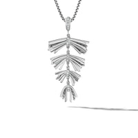 Angelika Fringe Pendant Necklace with Pavé Diamonds Sterling Silver, Long's Jewelers