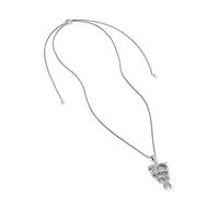 Angelika Fringe Pendant Necklace with Pavé Diamonds Sterling Silver, Long's Jewelers