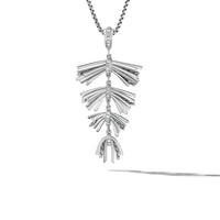 Angelika Fringe Pendant Necklace with Pavé Diamonds Sterling Silver, Long's Jewelers