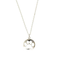 Sterling Silver Dog Paw Charm Necklace