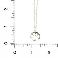 Sterling Silver Dog Paw Charm Necklace