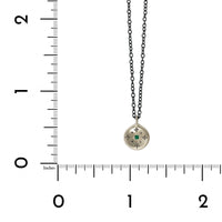 Adel Chefridi Sterling Silver Emerald Disc Pendant