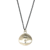 Adel Chefridi Sterling Silver Diamond Disc Pendant