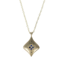 Adel Chefridi Sterling Silver Sapphire Pendant