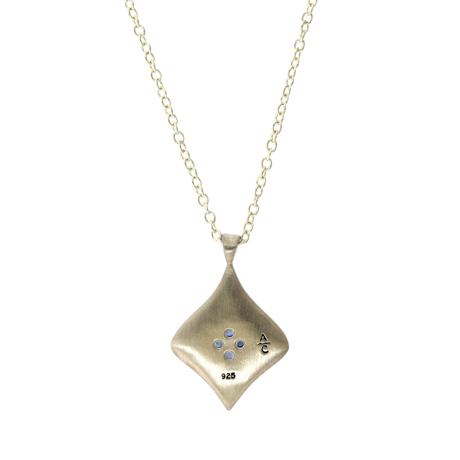 Adel Chefridi Sterling Silver Sapphire Pendant