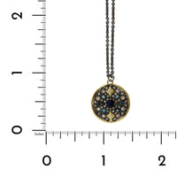 Armenta Sterling Silver and 18K Yellow Gold Multi Stone Round Pendant