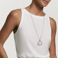 Continuance® Heart Necklace in Sterling Silver with Pavé Diamonds
