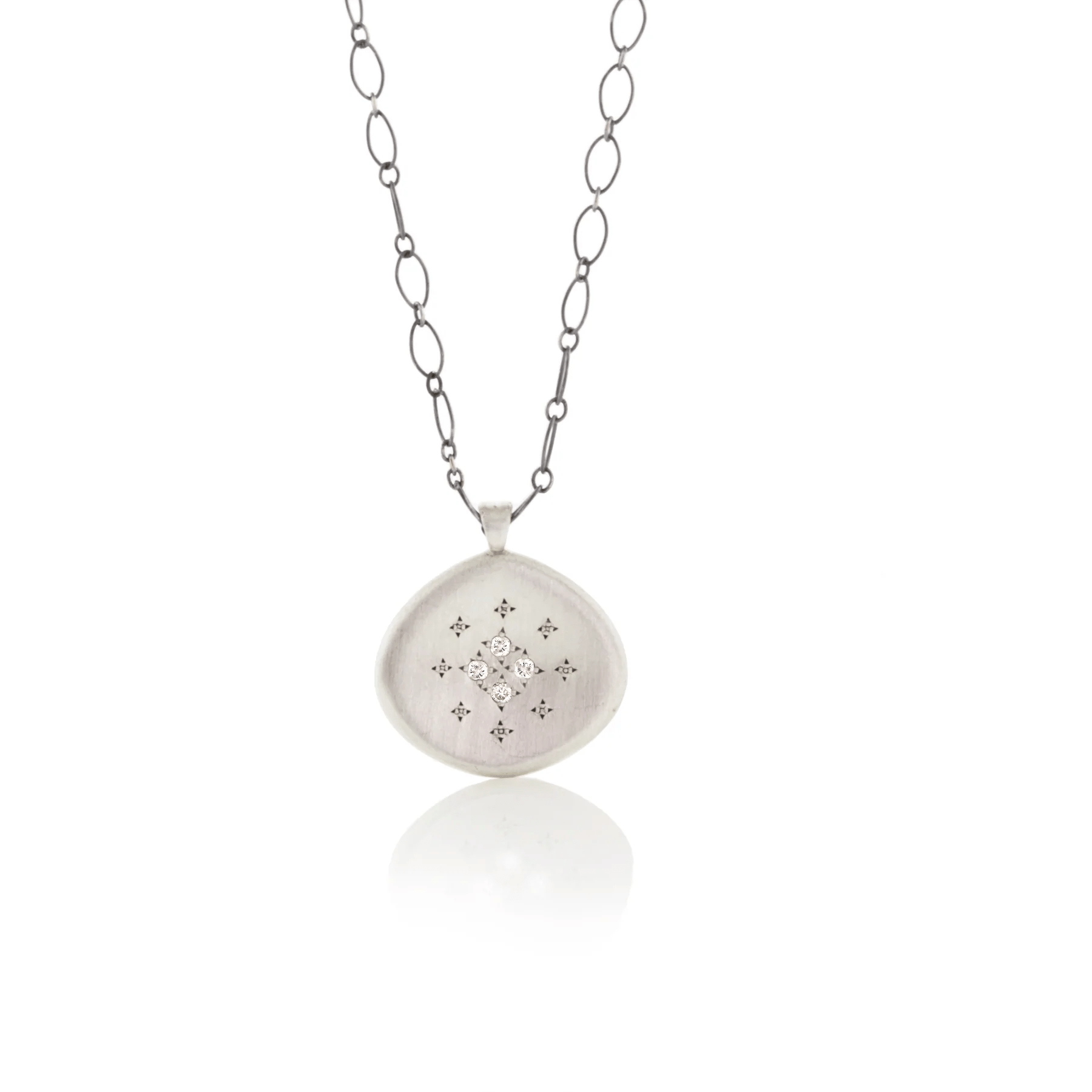 Sterling Silver Star Light Diamond Pendant, Sterling Silver Star Light Diamond Pendant, Long's Jewelers