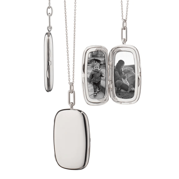 Sterling Silver Rectangle Locket – Long's Jewelers