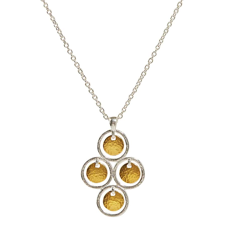 Sterling Silver and 24K Yellow Gold Chandelier Pendant, Long's Jewelers