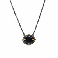 Armenta Sterling Silver Onyx Mother of Pearl Pendant