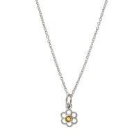 Sterling Silver Citrine Flower Pendant