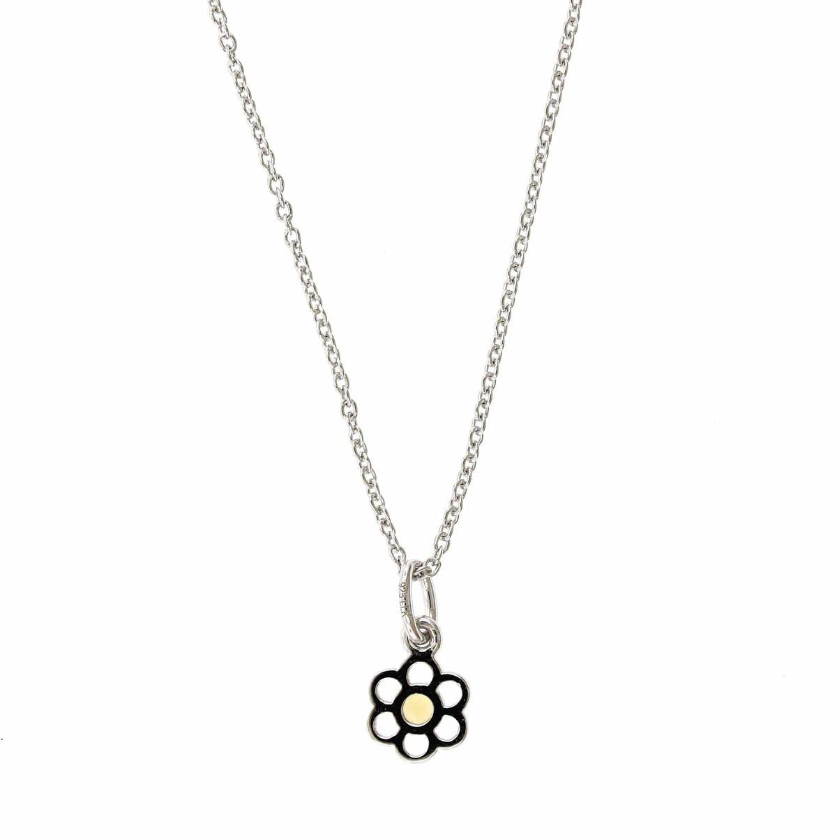 Sterling Silver Citrine Flower Pendant