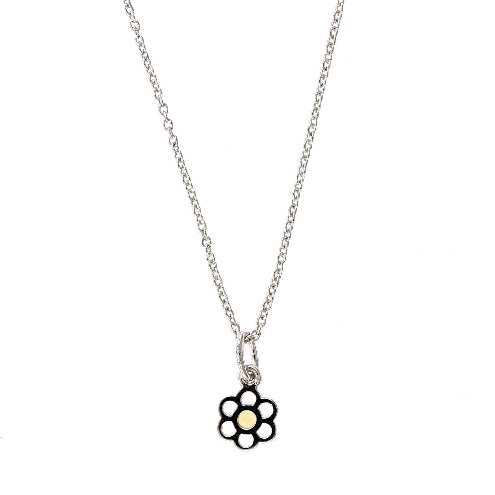 Sterling Silver Citrine Flower Pendant
