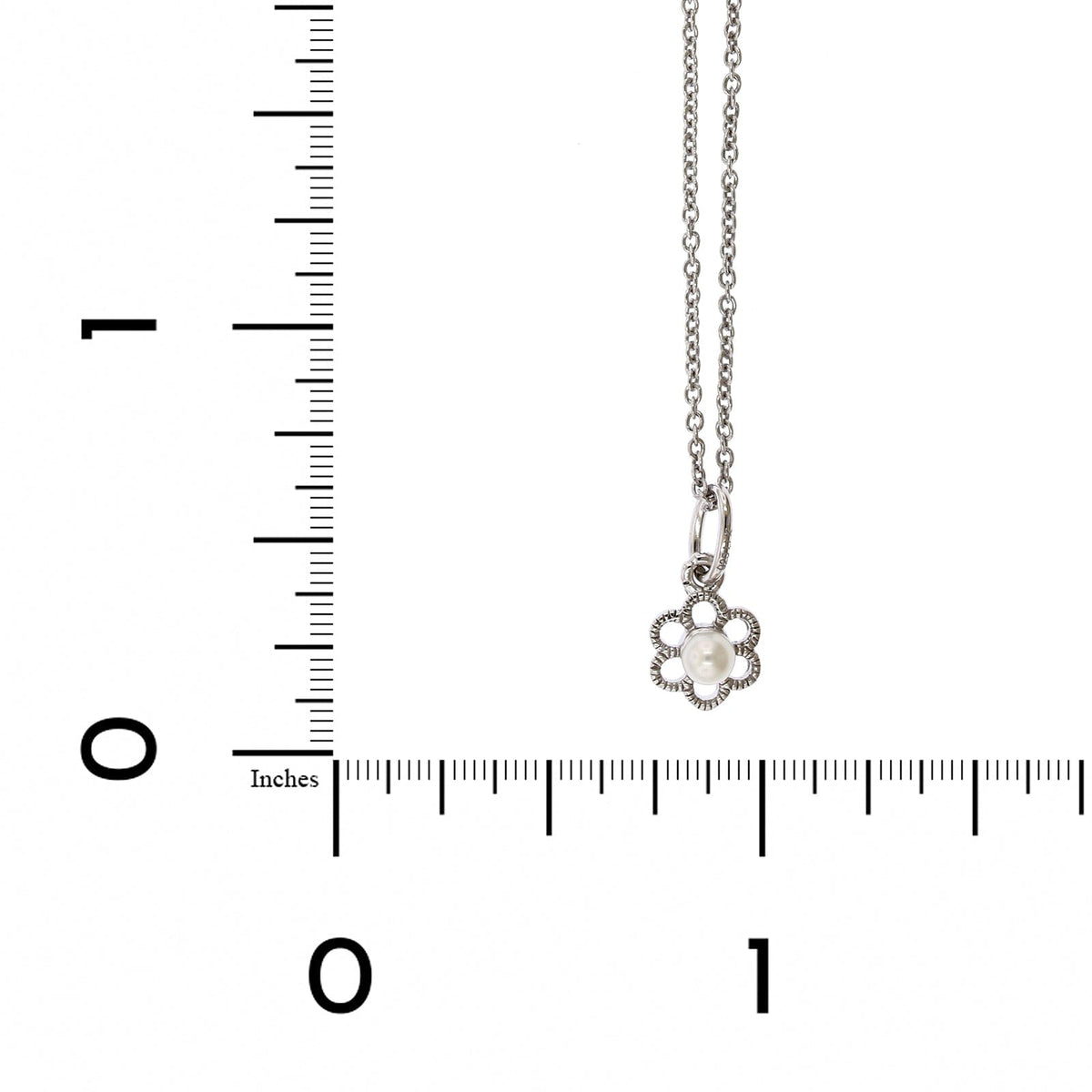 Sterling Silver Pearl Flower Pendant