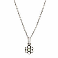 Sterling Silver Peridot Flower Pendant