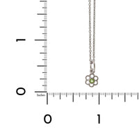 Sterling Silver Peridot Flower Pendant