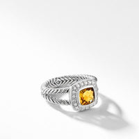 Petite Albion Ring with Citrine and Diamonds