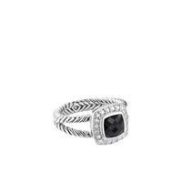Petite Albion Ring with Black Onyx and Diamonds
