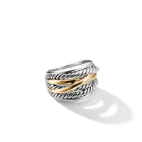 Crossover Wide Ring with Gold, Long's Jewelers