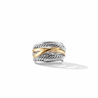 Crossover Wide Ring with Gold, Long's Jewelers